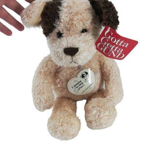 Gund Make a Promise Puppy 16" Stuffed Animal Dog Tan Brown Spots New NWT Plush
